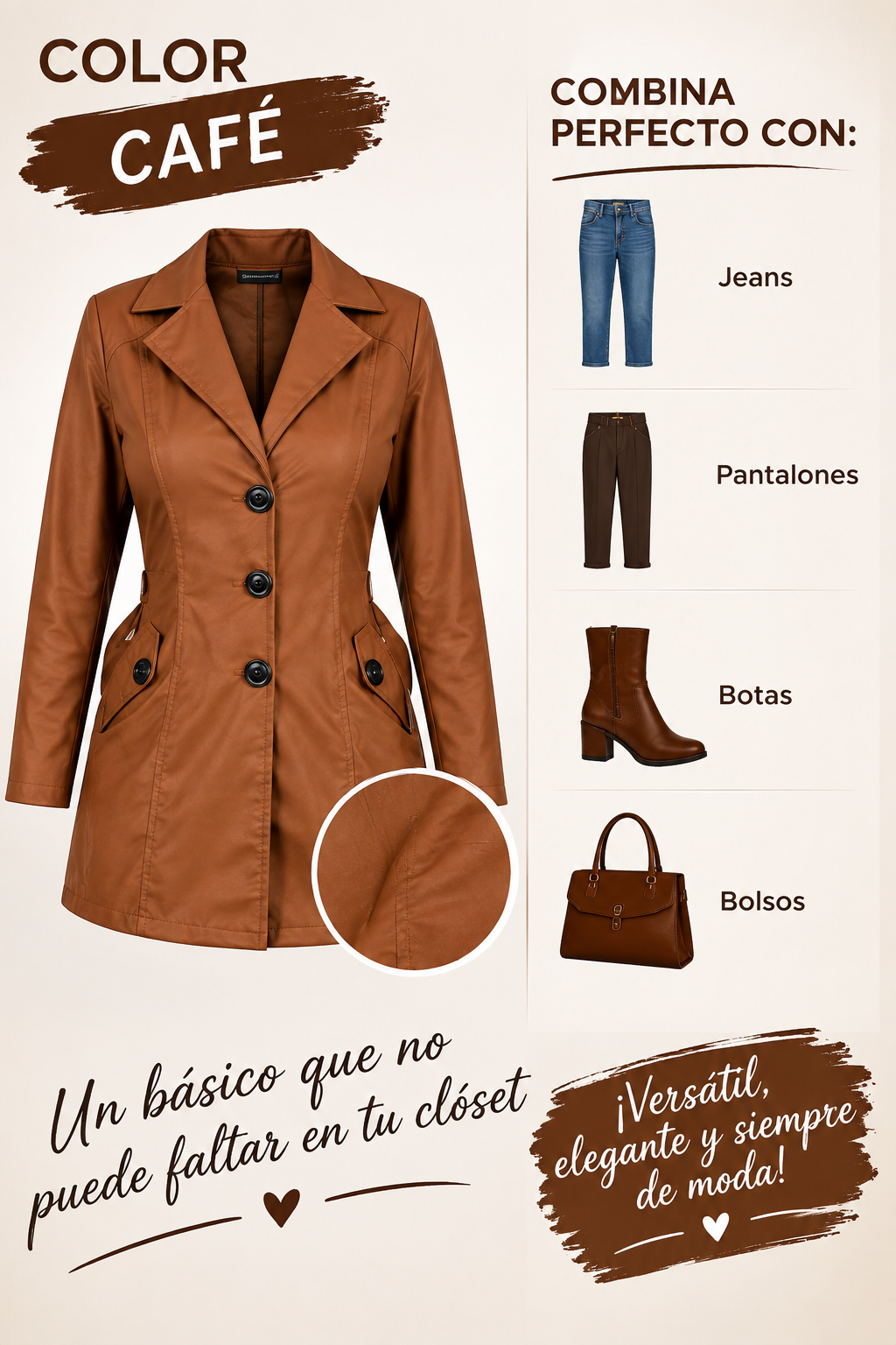 chaqueta de cuero mujer